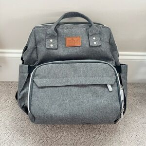 Diaper bag with changing station and two insulated pocket